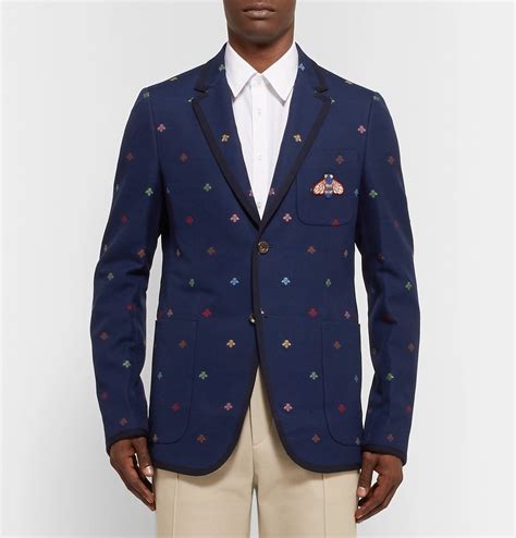 blue navy gucci blazer prix|gucci blue blazer.